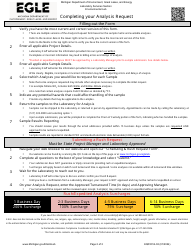 Form EQP4014-02 Analysis Request - Waste Water - Michigan, Page 2