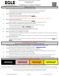 Form EQP4014-01 Analysis Request - Water - Michigan, Page 2