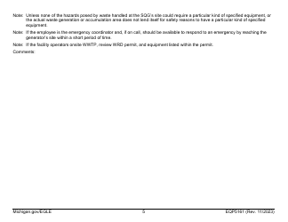 Form EQP5161 Generator Inspecton - Michigan, Page 14