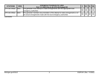 Form EQP5161 Generator Inspecton - Michigan, Page 19