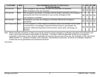 Form EQP5161 Generator Inspecton - Michigan, Page 22