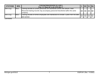 Form EQP5161 Generator Inspecton - Michigan, Page 24