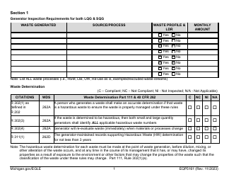 Form EQP5161 Generator Inspecton - Michigan, Page 2