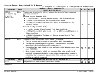 Form EQP5161 Generator Inspecton - Michigan, Page 4