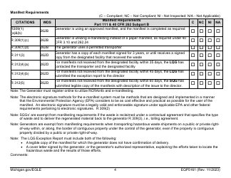 Form EQP5161 Generator Inspecton - Michigan, Page 5