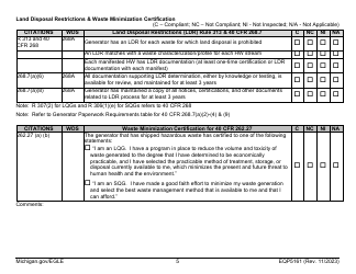 Form EQP5161 Generator Inspecton - Michigan, Page 6