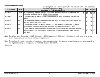 Form EQP5161 Generator Inspecton - Michigan, Page 7