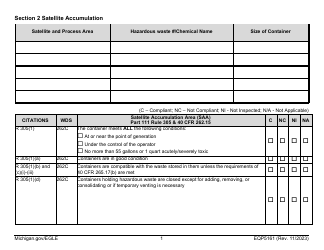 Form EQP5161 Generator Inspecton - Michigan, Page 8