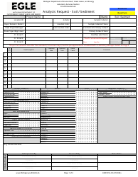 Form EQP4014-03 Analysis Request - Soil/Sediment - Michigan