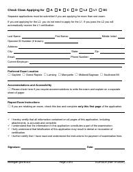 Form EQP3409 Application for Municipal Wastewater Treatment Plant Operator Certification - Michigan, Page 2