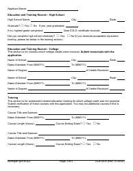 Form EQP3409 Application for Municipal Wastewater Treatment Plant Operator Certification - Michigan, Page 3