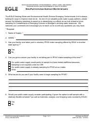 Form EQP1726 Non-participating Surface Water Intakes - Michigan