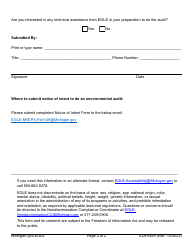 Form EQP3469 Notice of Intent to Do an Environmental Audit - Michigan, Page 2