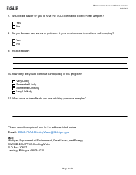 Form EQP1725 Participating Surface Water Intakes - Michigan, Page 2