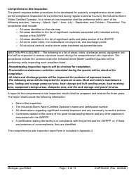 Form EQP9320-E Sample Storm Water Pollution Prevention Plan Template - Michigan, Page 10