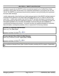 Form EQP9320-E Sample Storm Water Pollution Prevention Plan Template - Michigan, Page 16