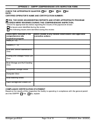 Form EQP9320-E Sample Storm Water Pollution Prevention Plan Template - Michigan, Page 18