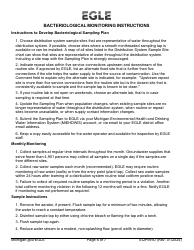 Form EQP5950 Sampling Plan - Bacteriological - Michigan, Page 6
