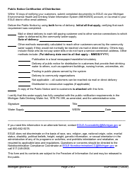 Form EQP5856B Tier 2 and Tier 3 - Public Notice Certification of Distribution - Michigan, Page 2