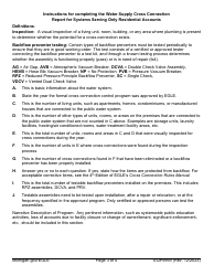 Form EQP5969 Water Supply Cross Connnection Report for Systems Serving Only Residential Accounts - Michigan, Page 3