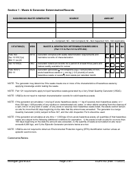 Form EQP5160 Very Small Quantity Generator Inspection Form - Michigan, Page 2