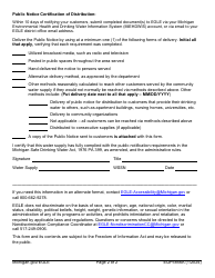 Form EQP5856A Tier 1 - Public Notice Certification of Distribution - Michigan, Page 2