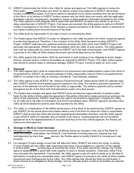 DOT Form 224-301 Utility Preliminary Engineering Agreement - Work by Wsdot - Utility Cost - Washington, Page 2