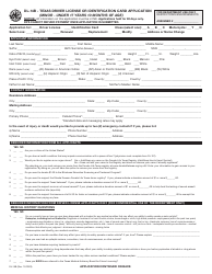 Document preview: Form DL-14B Texas Driver License or Identification Card Application (Minor - Under 17 Years 10 Months of Age) - Texas