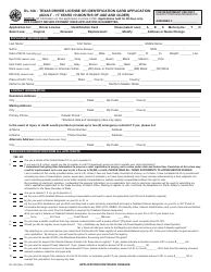 Form DL-14A Texas Driver License or Identification Card Application (Adult - 17 Years 10 Months of Age and Older) - Texas