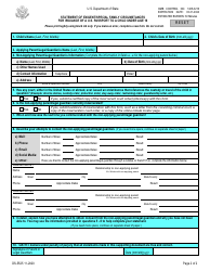 Form DS-5525 Statement of Exigent/Special Family Circumstances for Issuance of a U.S. Passport to a Child Under Age 16, Page 2