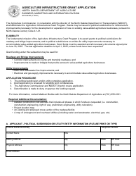 Form SFN62385 Agriculture Infrastructure Grant Application - North Dakota