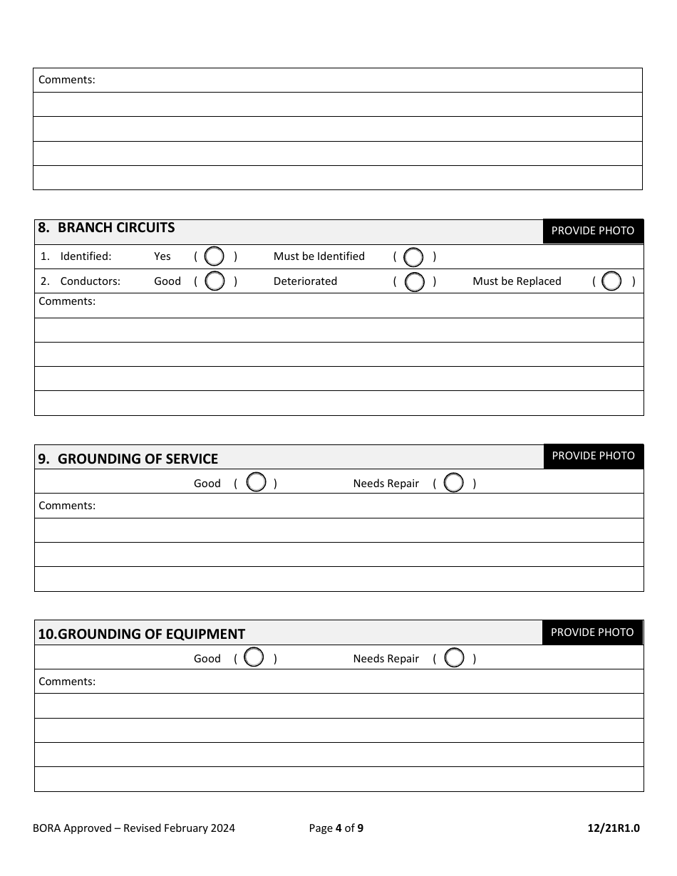 Minimum Inspection Procedural Guidelines for Building Electrical Recertification - City of Miami, Florida, Page 4