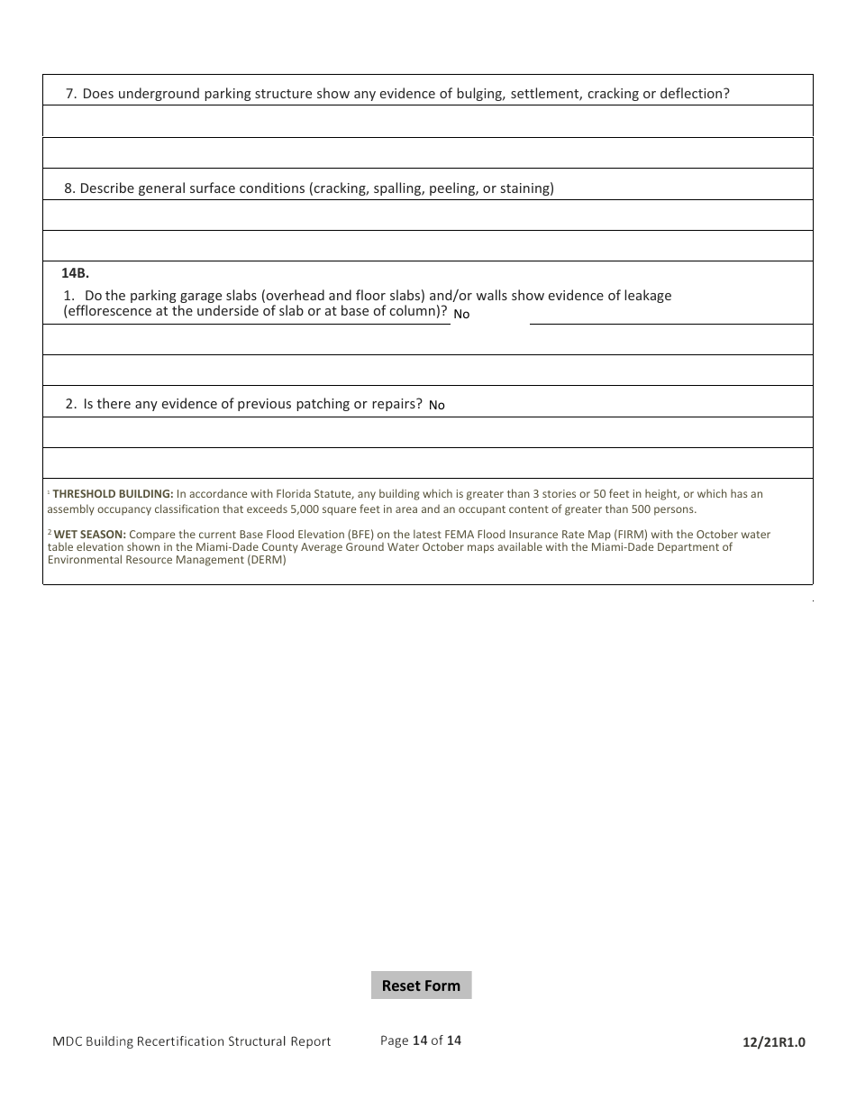 Minimum Inspection Procedural Guidelines for Building Structural Recertification - City of Miami, Florida, Page 14