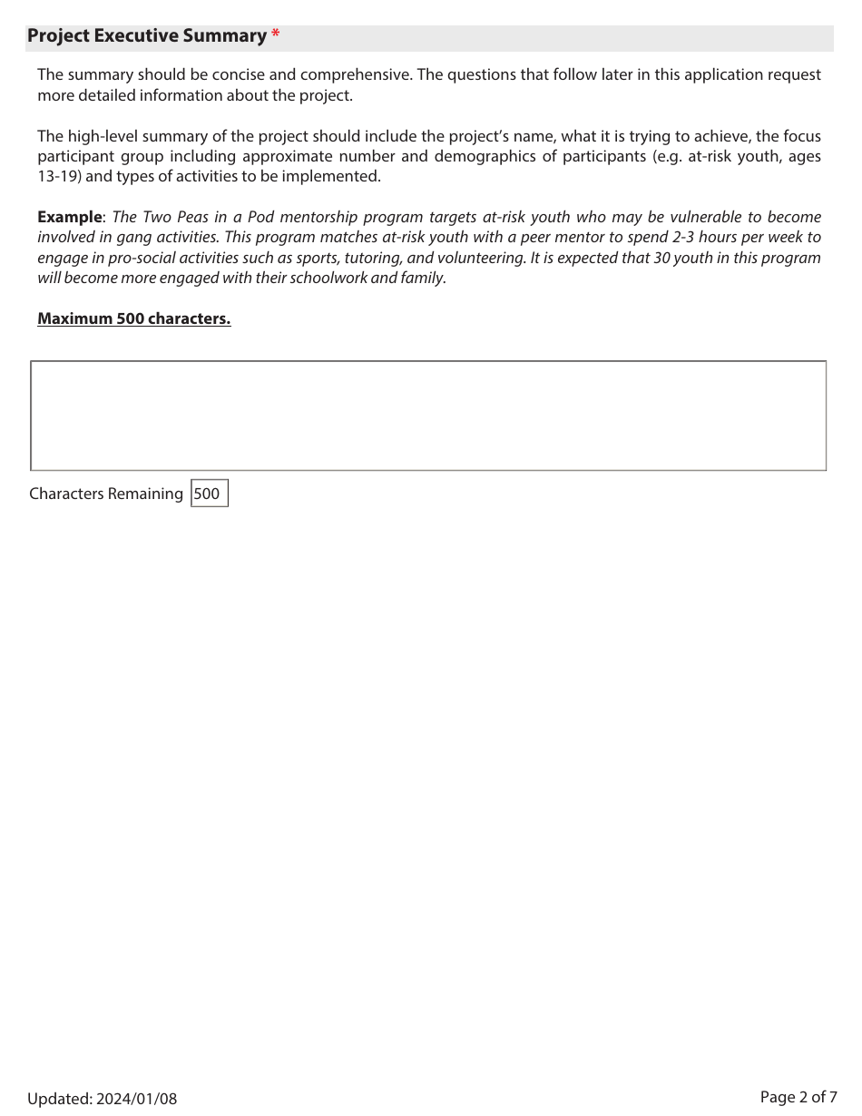 Civil Forfeiture Grant Program Application - Nova Scotia, Canada, Page 2