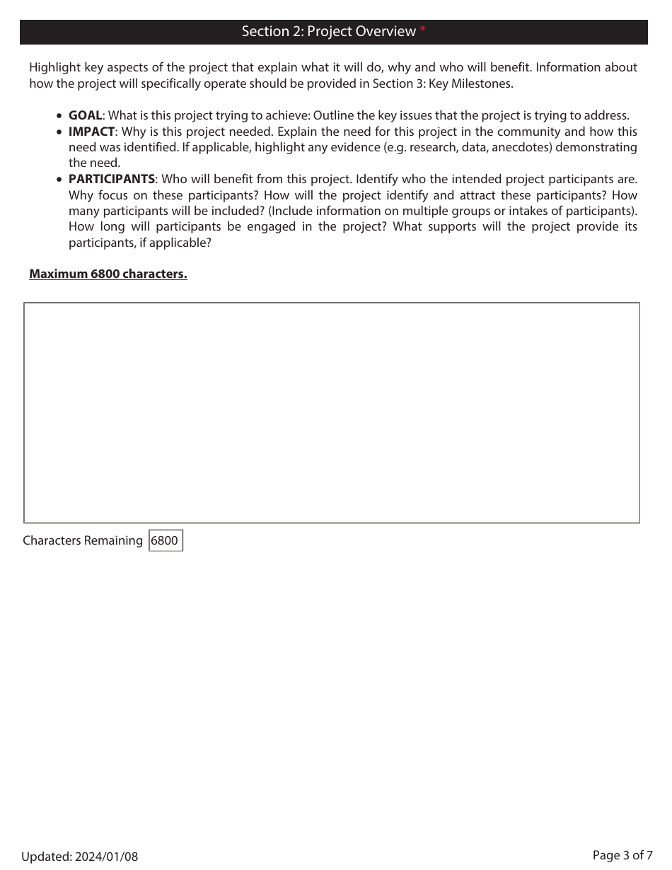 Civil Forfeiture Grant Program Application - Nova Scotia, Canada, Page 3