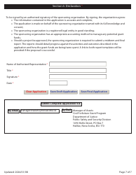 Civil Forfeiture Grant Program Application - Nova Scotia, Canada, Page 7