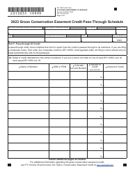 Form DR1305F Gross Conservation Easement Credit Pass-Through Schedule - Colorado