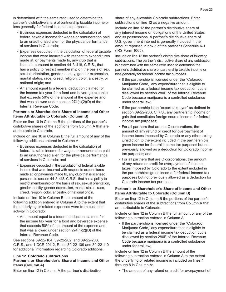 Form DR0106K Colorado K-1 - Colorado, Page 3