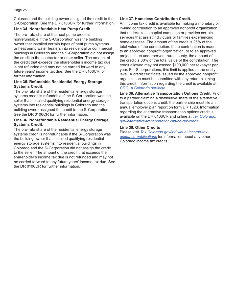 Form DR0106K Colorado K-1 - Colorado, Page 5