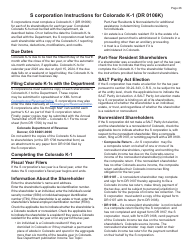 Form DR0106K Colorado K-1 - Colorado, Page 6
