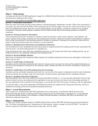 Form DR0992 Application for Wildfire Rebuild Exemption Certificate - Colorado, Page 2