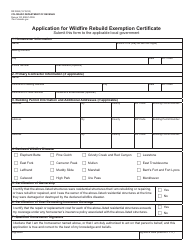 Form DR0992 Application for Wildfire Rebuild Exemption Certificate - Colorado, Page 3