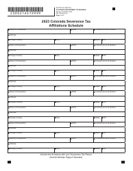 Form DR0021AS Colorado Severance Tax Affiliations Schedule - Colorado, Page 2