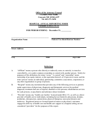 Hospital Annual Reporting Form - New Hampshire