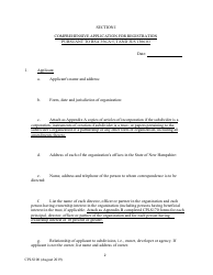 Form CPLS100 Comprehensive Application for Registration - Land Sales Full Disclosure Act - New Hampshire, Page 2