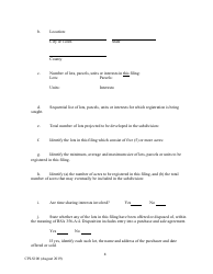 Form CPLS100 Comprehensive Application for Registration - Land Sales Full Disclosure Act - New Hampshire, Page 4