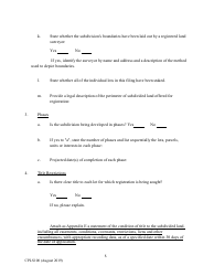 Form CPLS100 Comprehensive Application for Registration - Land Sales Full Disclosure Act - New Hampshire, Page 5
