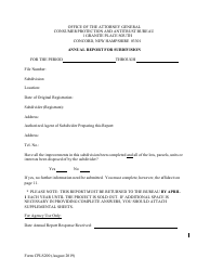 Form CPLS200 Nnual Report for Subdivision - New Hampshire