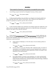 Form CPLS200 Nnual Report for Subdivision - New Hampshire, Page 2