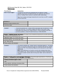 Instructions for Form FFS TPA, 200-393903 Trading Partner Agreement (Tpa) for Electronic Health Care Transactions - Oregon, Page 2